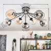 Koyoto Plafoniera, Lampada a sfera 81 cm Ambrato, Chiaro, Grigio fumo, 10-Luci
