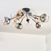 Koyoto Plafoniera, Lampada a sfera 81 cm Ambrato, Chiaro, Grigio fumo, 10-Luci