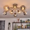 Koyoto Plafoniera, Lampada a sfera 81 cm Ambrato, Chiaro, Grigio fumo, 10-Luci