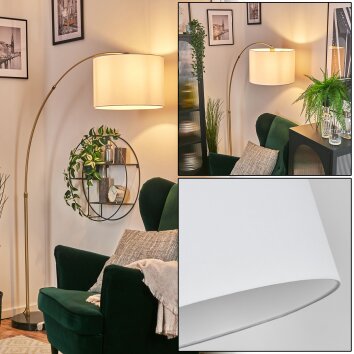 Bassagoda Lampada da terra Ottone, Nero, 1-Luce
