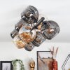 Koyoto Plafoniera, Lampada a sfera Ambrato, Grigio fumo, 10-Luci