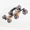 Koyoto Plafoniera, Lampada a sfera Ambrato, Grigio fumo, 10-Luci