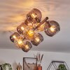 Koyoto Plafoniera, Lampada a sfera Ambrato, Grigio fumo, 10-Luci