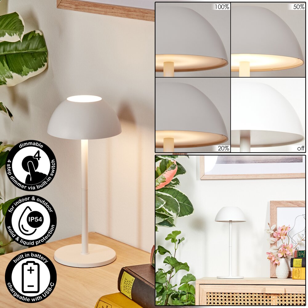 Laken Lampada da tavolo per esterno, Illuminazione bagno, Lampada da tavolo LED Bianco, 1-Luce main product photo