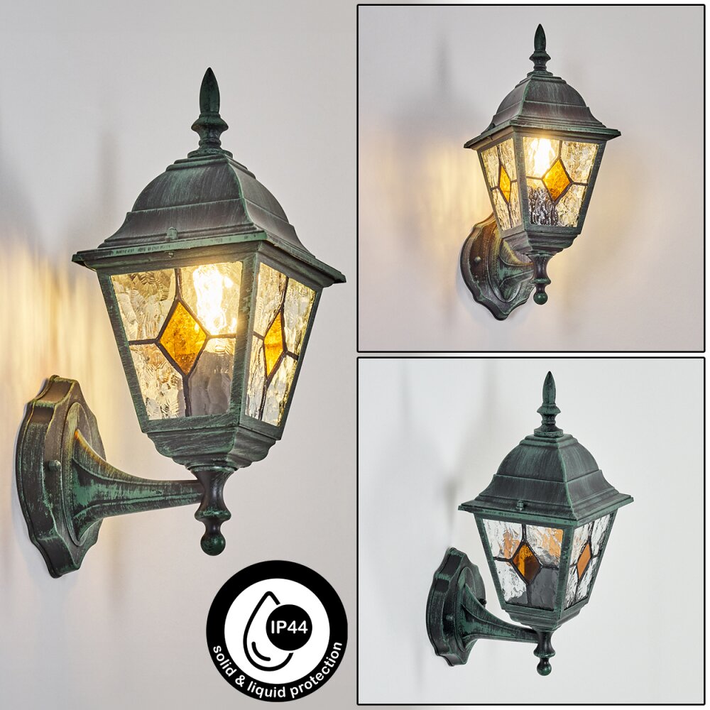 Naofe Lampada da parete per esterno, Applique Verde, Nero, 1-Luce main product photo