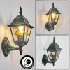Naofe Lampada da parete per esterno, Applique Verde, Nero, 1-Luce