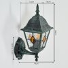 Naofe Lampada da parete per esterno, Applique Verde, Nero, 1-Luce