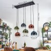 Koyoto Lampadario a sospensione, Lampada a sfera, Lampada a sospensione Blu, Verde, Chiaro, Ramato, 6-Luci