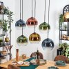 Koyoto Lampadario a sospensione, Lampada a sfera, Lampada a sospensione Blu, Oro, Verde, Chiaro, Ramato, 6-Luci