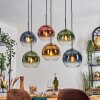 Koyoto Lampadario a sospensione, Lampada a sfera, Lampada a sospensione Blu, Oro, Verde, Chiaro, Ramato, 6-Luci