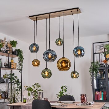 Ripoll Lampadario a sospensione, Lampada a sfera, Lampada a sospensione Écru, Nero, 8-Luci