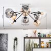 Gastor Plafoniera, Lampada a sfera Ambrato, Chiaro, Grigio fumo, 8-Luci