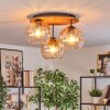 Koyoto Plafoniera, Lampada a sfera Écru, Nero, 3-Luci