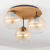 Koyoto Plafoniera, Lampada a sfera Écru, Nero, 3-Luci