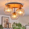 Koyoto Plafoniera, Lampada a sfera Écru, Nero, 3-Luci