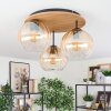 Koyoto Plafoniera, Lampada a sfera Écru, Nero, 3-Luci