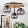 Koyoto Plafoniera, Lampada a sfera Écru, Nero, 3-Luci