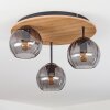 Koyoto Plafoniera, Lampada a sfera Écru, Nero, 3-Luci