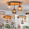 Koyoto Plafoniera, Lampada a sfera 40 cm Écru, Nero, 3-Luci