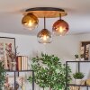 Koyoto Plafoniera, Lampada a sfera 50 cm Écru, Nero, 3-Luci