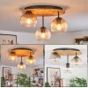 Koyoto Plafoniera, Lampada a sfera 40 cm Écru, Nero, 3-Luci