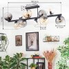 Koyoto Plafoniera, Lampada a sfera Ambrato, Chiaro, Grigio fumo, 10-Luci