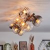 Koyoto Plafoniera, Lampada a sfera Ambrato, Chiaro, Grigio fumo, 10-Luci