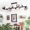 Koyoto Plafoniera, Lampada a sfera Ambrato, Chiaro, Grigio fumo, 10-Luci