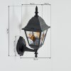 Naofe Lampada da parete per esterno, Applique Nero, 1-Luce