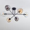 Ripoll Plafoniera, Lampada a sfera Ambrato, Chiaro, Grigio fumo, 6-Luci