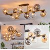 Gastor Plafoniera, Lampada a sfera Oro, Nero, 10-Luci