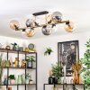 Gastor Plafoniera, Lampada a sfera Oro, Nero, 10-Luci