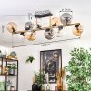 Gastor Plafoniera, Lampada a sfera Oro, Nero, 10-Luci