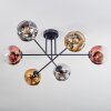 Ripoll Plafoniera, Lampada a sfera Cromo, Oro, Chiaro, Ramato, Grigio fumo, 6-Luci
