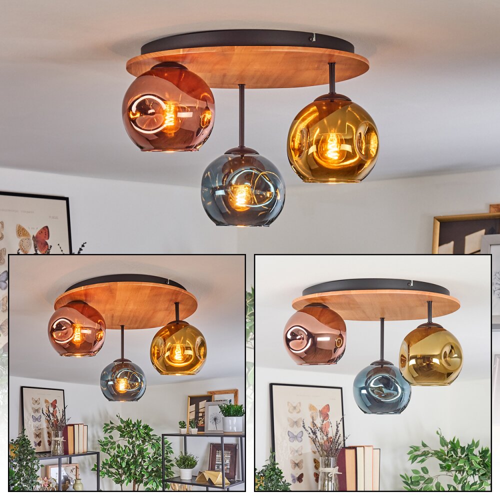 Ripoll Plafoniera, Lampada a sfera Écru, Nero, 3-Luci main product photo