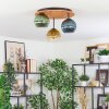 Koyoto Plafoniera, Lampada a sfera 40 cm Écru, Nero, 3-Luci