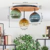Koyoto Plafoniera, Lampada a sfera 40 cm Écru, Nero, 3-Luci