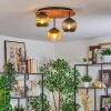 Koyoto Plafoniera, Lampada a sfera 40 cm Écru, Nero, 3-Luci
