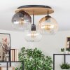 Koyoto Plafoniera, Lampada a sfera Écru, Nero, 3-Luci