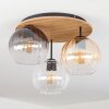 Koyoto Plafoniera, Lampada a sfera Écru, Nero, 3-Luci