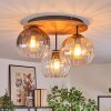 Koyoto Plafoniera, Lampada a sfera Écru, Nero, 3-Luci