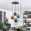Ripoll Lampadario a sospensione, Lampada a sfera, Lampada a sospensione a cluster Blu, Oro, Verde, 4-Luci