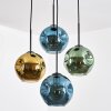 Ripoll Lampadario a sospensione, Lampada a sfera, Lampada a sospensione a cluster Blu, Oro, Verde, 4-Luci