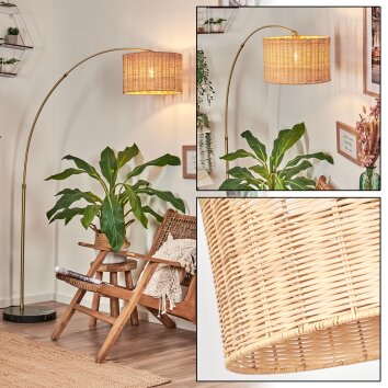 Cavaca Lampada da terra Ottone, Nero, 1-Luce