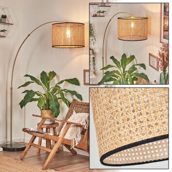 Ramila Lampada da terra Ottone, Nero, 1-Luce