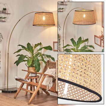 Ramila Lampada da terra Ottone, Nero, 1-Luce