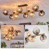 Koyoto Plafoniera, Lampada a sfera Oro, Nero, 10-Luci