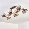 Koyoto Plafoniera, Lampada a sfera Oro, Nero, 10-Luci
