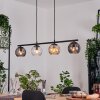 Koyoto Lampadario a sospensione, Lampada a sfera, Lampada a sospensione Ambrato, Chiaro, Grigio fumo, 4-Luci