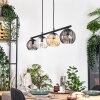 Koyoto Lampadario a sospensione, Lampada a sfera, Lampada a sospensione Ambrato, Chiaro, Grigio fumo, 4-Luci